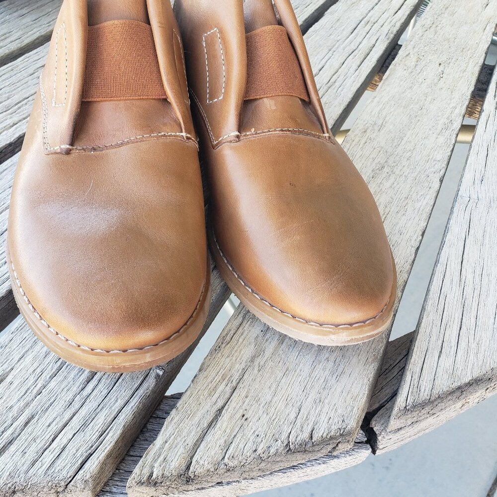 Women's Sz 7 Hush Puppies "Annerly Clever" Leather Slip-On Ankle Loafers NWOT - Picture 4 of 8
